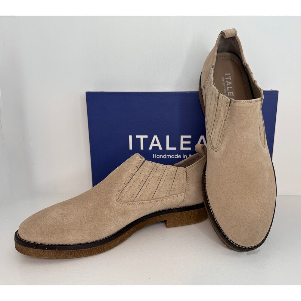 Italeau Suede Chelsea Shoes - Sabbia Beige - EU 41 - NEW IN BOX